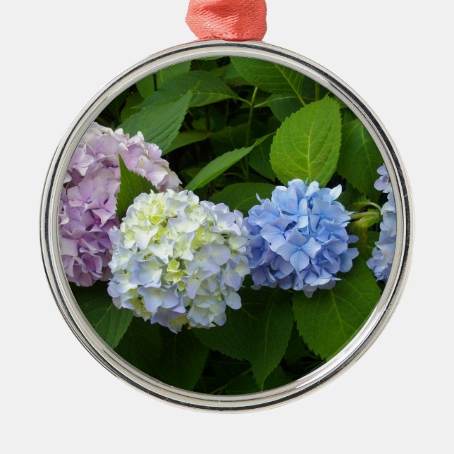 Hydrangeas Metal Tree Decoration (Front)