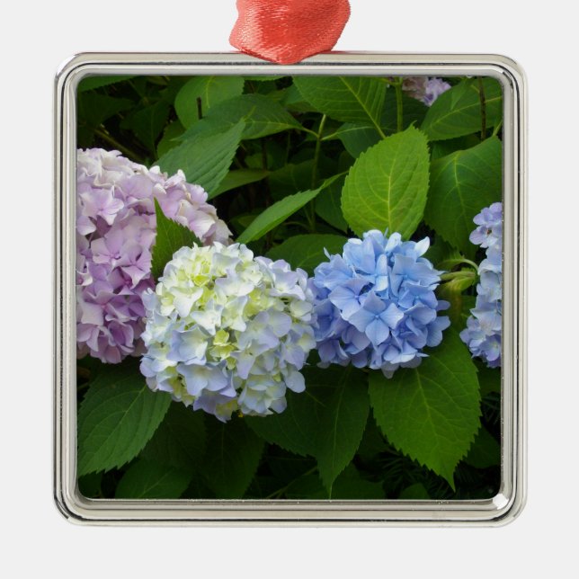 Hydrangeas Metal Tree Decoration (Front)