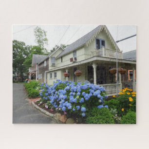 Hydrangeas on the Corner - Martha's Vineyard Jigsaw Puzzle