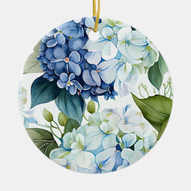Hydrangeas Ornament (Front)