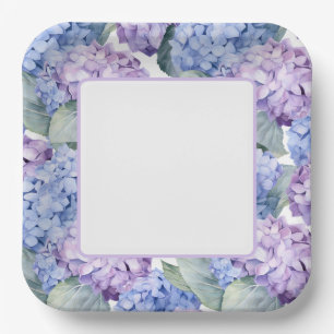 Hydrangeas  paper plate