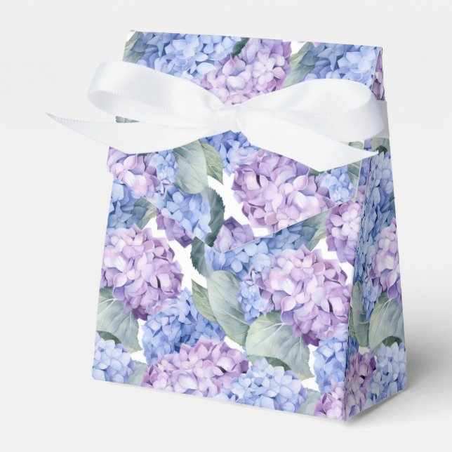 Hydrangeas Party Treat Box (Front Side)