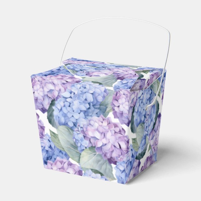 Hydrangeas Party Treat Box (Front Side)