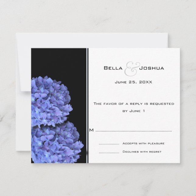 Hydrangeas RSVP Card (Front)
