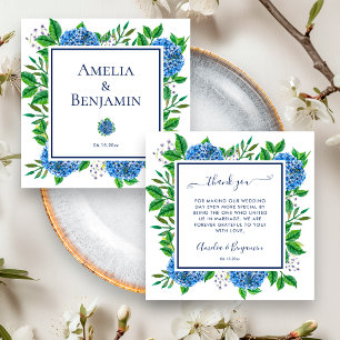 Hydrangeas Thank You Gift For Wedding Officiant Card