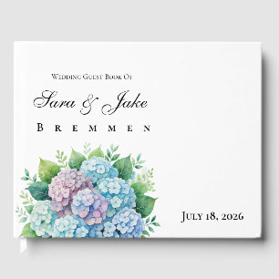 Hydrangeas Wedding Guest Book