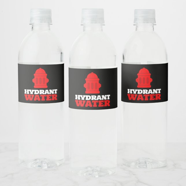 Hydrant Water - Party Waterproof Bottle Labels (Bottles)