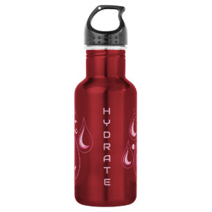 Hydrate Water drops in Pink Shades 532 Ml Water Bottle