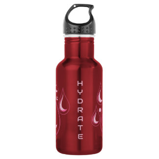 Hydrate Water drops in Pink Shades  532 Ml Water Bottle
