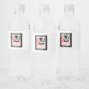Hydrate Your Success: Personalised Graduation Water Bottle Label