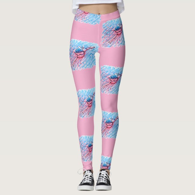 Hydrated Flamingo Leggings (Front)