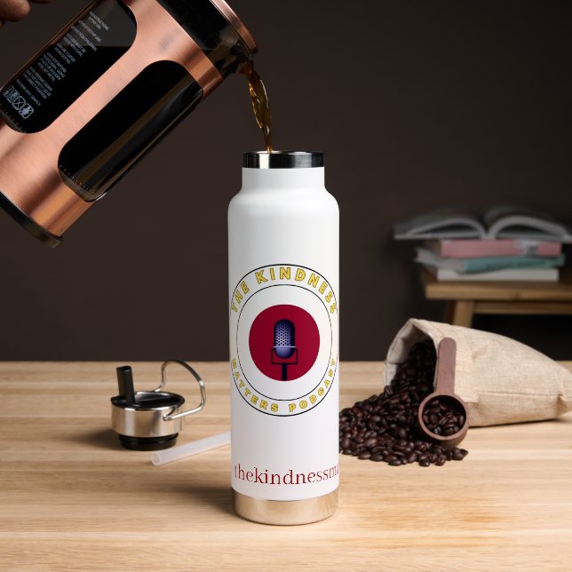 Hydration and Kindness Water Bottle (Coffee (Rotated))