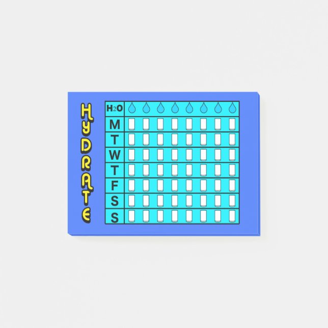 Hydration Chart notes (Front)