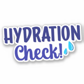 Hydration Check! Reminder to Drink Water Sticker