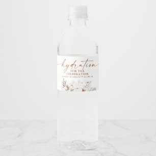 Hydration for the Celebration - Terracotta Floral  Water Bottle Label
