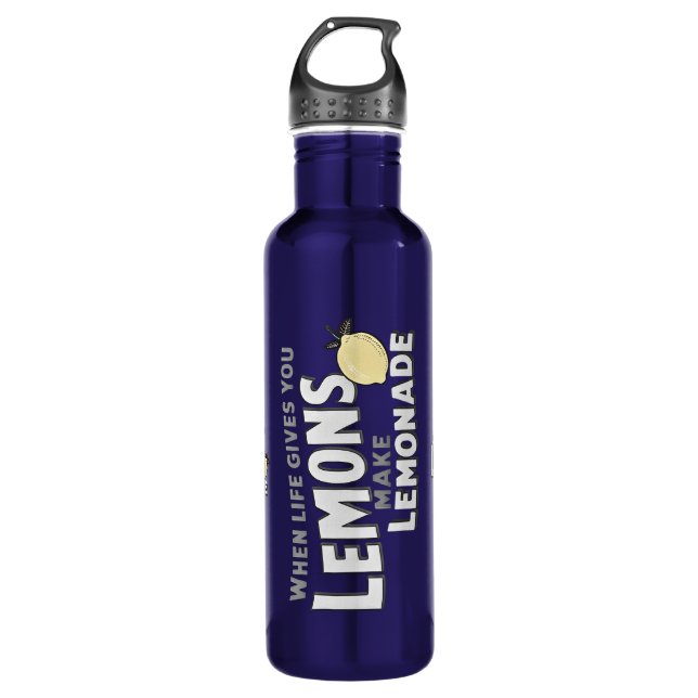 Hydration Motivation Water Bottle Lemonade Slogan (Front)
