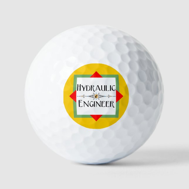 Hydraulic Engineer Block Golf Balls (Front)