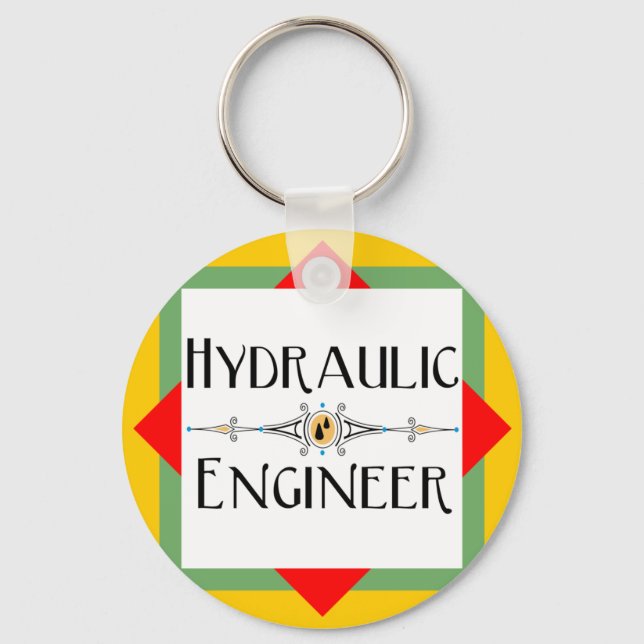 Hydraulic Engineer Block Key Ring (Front)