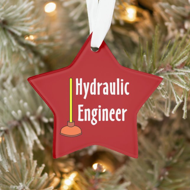 Hydraulic Engineer Toilet Plunge Ornament (Tree)