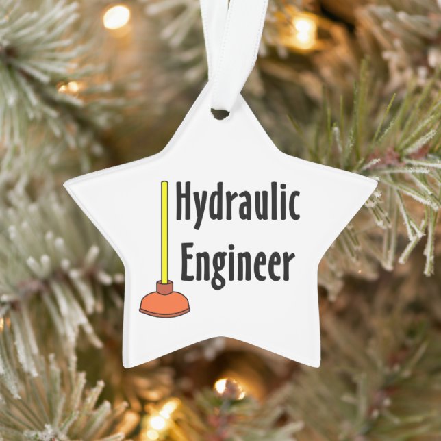 Hydraulic Engineer Toilet Plunge Ornament (Tree)