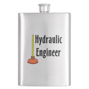 Hydraulic Engineer Toilet Plunger Hip Flask