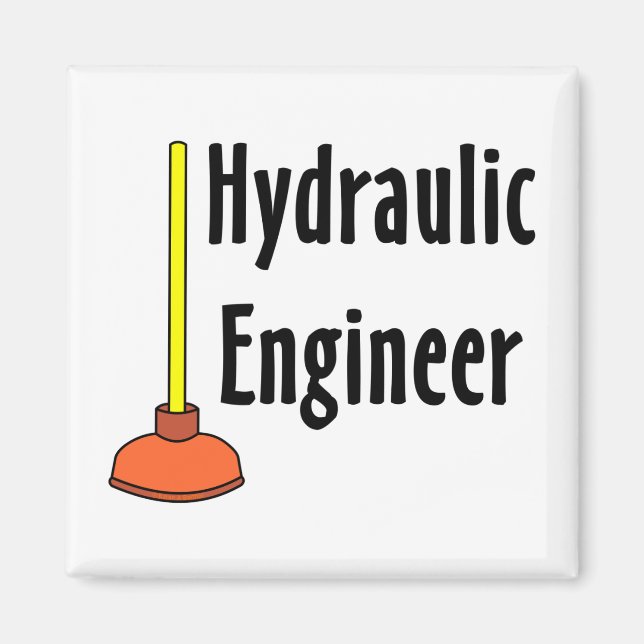 Hydraulic Engineer Toilet Plunger Magnet (Front)