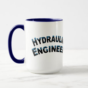 Hydraulic Engineer Water Droplets Mug