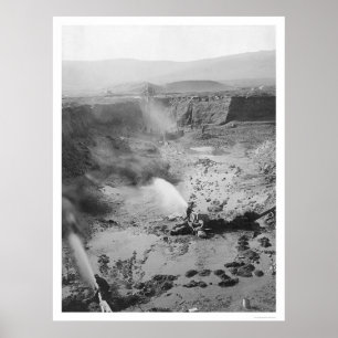 Hydraulic Gold Mining Alaska 1912 Poster