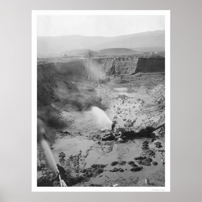 Hydraulic Gold Mining Alaska 1912 Poster (Front)