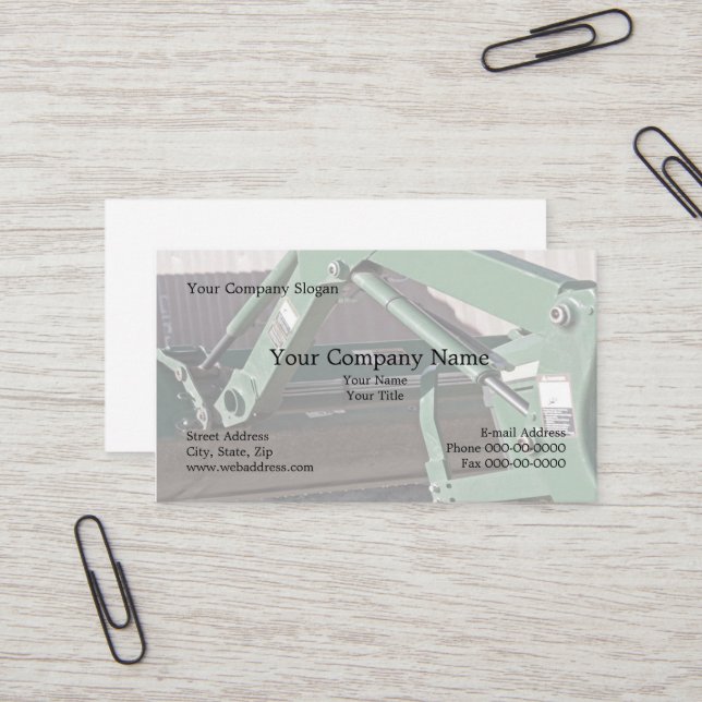Hydraulics Sales and Service Business Card (Front/Back In Situ)