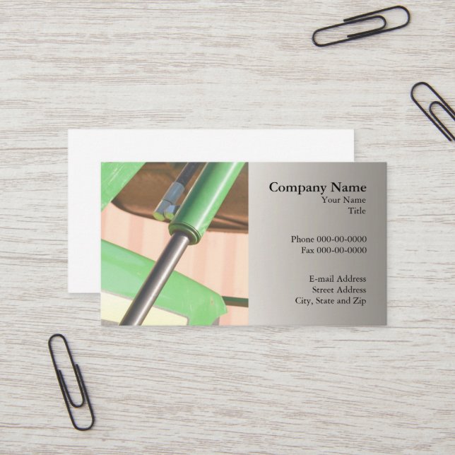 Hydraulics Sales and Service Business Card (Front/Back In Situ)