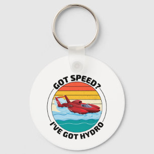 Hydro-Speed Racing: Thrilling Hydroplane Humor Key Ring