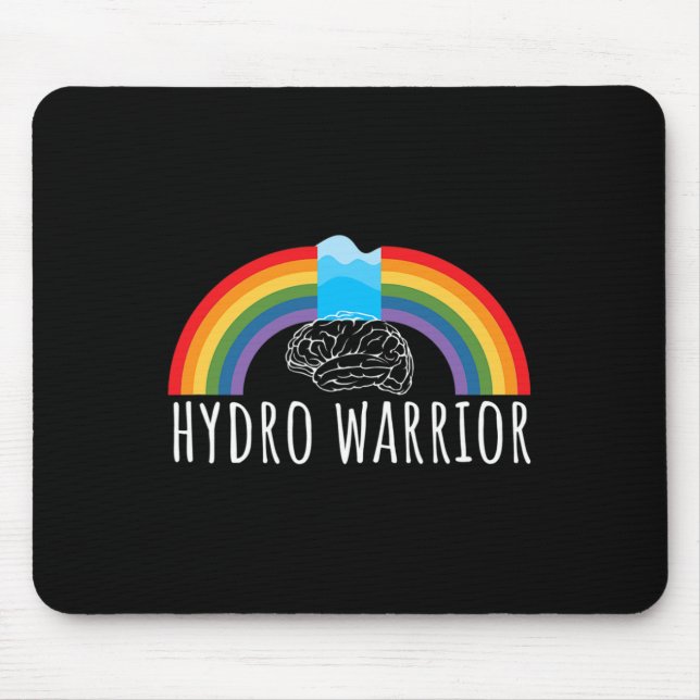 Hydro Warrior Hydrocephalus Awareness Brain Shunt  Mouse Mat (Front)