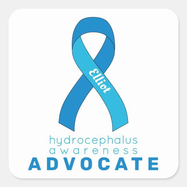 Hydrocephalus Advocate White Square Sticker (Front)