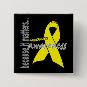 Hydrocephalus Awareness 15 Cm Square Badge