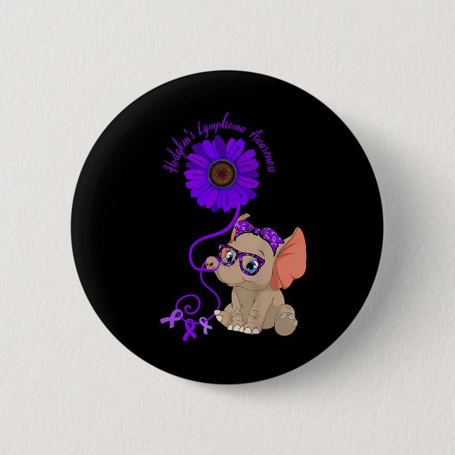 Hydrocephalus Awareness Blue Ribbon Gles  6 Cm Round Badge (Front)