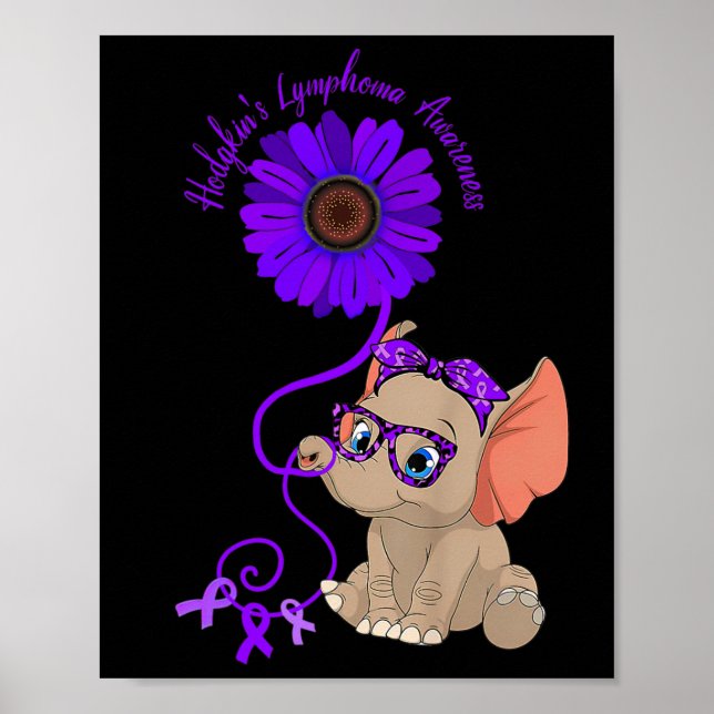 Hydrocephalus Awareness Blue Ribbon Gles  Poster (Front)