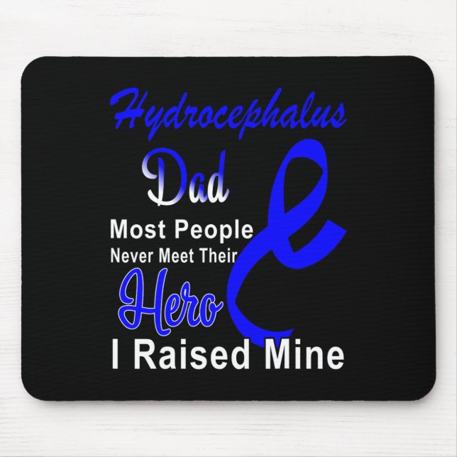 Hydrocephalus Awareness Dad Blue Ribbon Father Sup Mouse Mat (Front)
