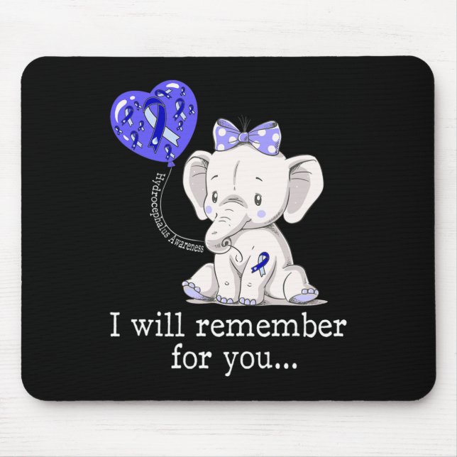 Hydrocephalus Awareness Elephant 1 Mouse Mat (Front)