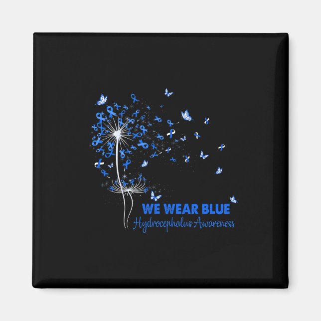 Hydrocephalus Awareness Faith Hope Love Dandelion  Magnet (Front)