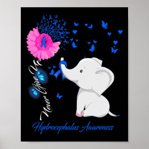 Hydrocephalus Awareness - Hydrocephalus Ribbon  Poster