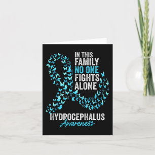Hydrocephalus Awareness Month Butterflies Light Bl Card
