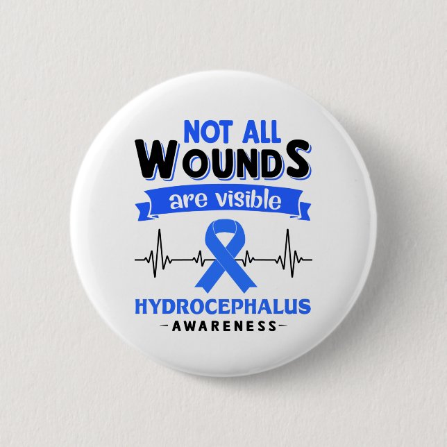 Hydrocephalus Awareness Month Ribbon Gifts 6 Cm Round Badge (Front)
