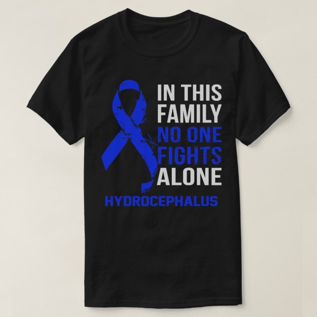 Hydrocephalus Awareness No One Fights Alone Hope F T-Shirt (Design Front)