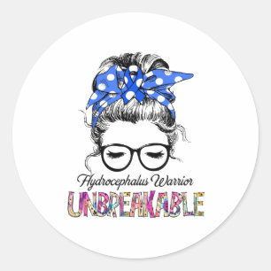 Hydrocephalus Awareness Ribbon Support Gifts Classic Round Sticker