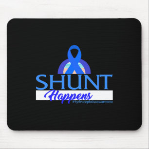 Hydrocephalus Awareness Shunt Happens Blue Ribbon Mouse Mat