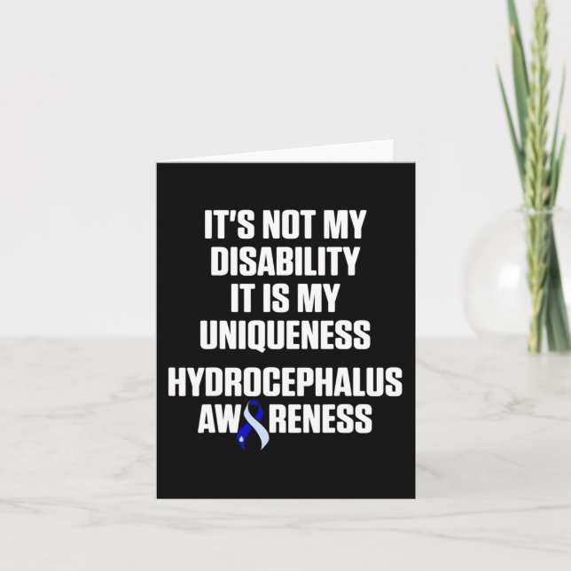 Hydrocephalus Survivor Disability Awareness Warrio Card (Front)