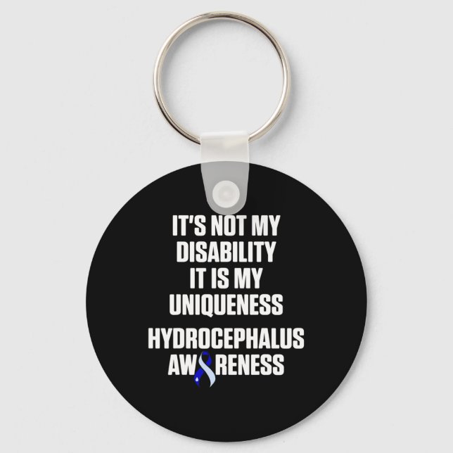Hydrocephalus Survivor Disability Awareness Warrio Key Ring (Front)