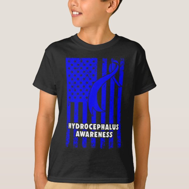 Hydrocephalus Survivor Enduring Awareness Warrior  T-Shirt (Front)