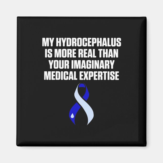 Hydrocephalus Survivor Expertise Awareness Warrior Magnet (Front)